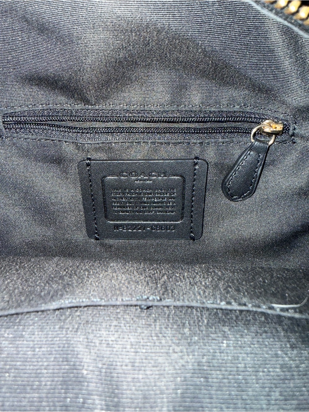Coach Black Pebbled Leather Mini Backpack with Gold Hardware - Picture 6 of 8